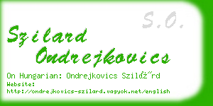 szilard ondrejkovics business card